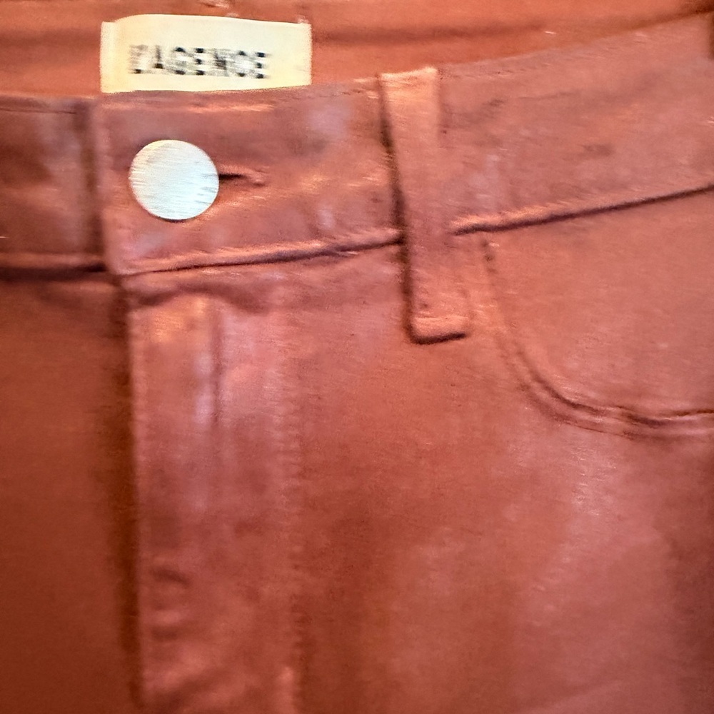 L'AGENCE Kendra Coated Chocolate Flare Pants - Picture 5 of 12